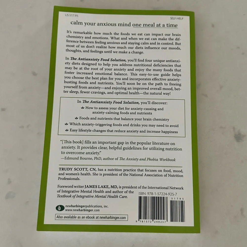 The Anti Anxiety Food Solution by Trudy Scott
